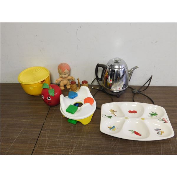 END OF THE RUN Electric Kettle, Playskool Kids Toys, Salt and Pepper, etc