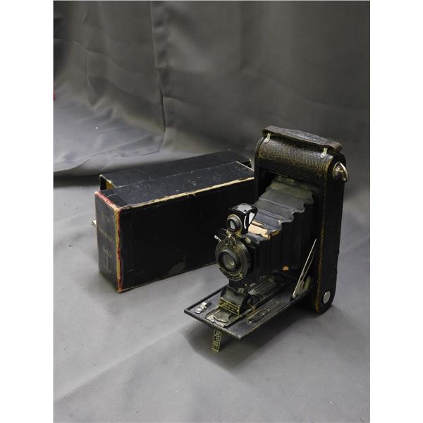Antique No 1A  Autographic Kodak Jr Bellows Camera w box
