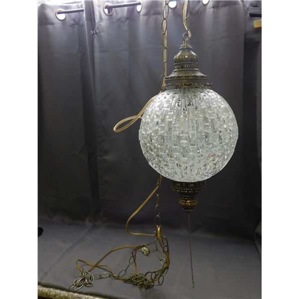 Swag Chain Lamp Clear Glass