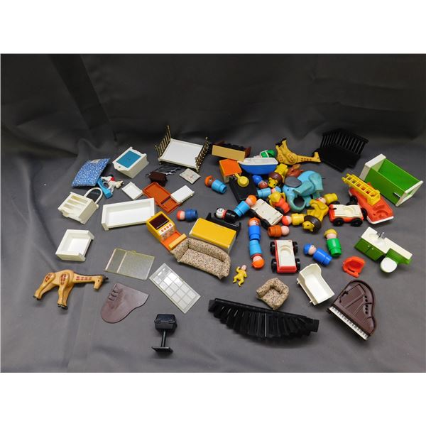 Lot of Fisher Price Little People & Furniture