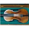 Image 2 : Unmarked Violin in Wooden Case w Box, Bow and Accessories