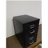 Image 3 : Black 2 Drawer Filing Cabinet w Keys