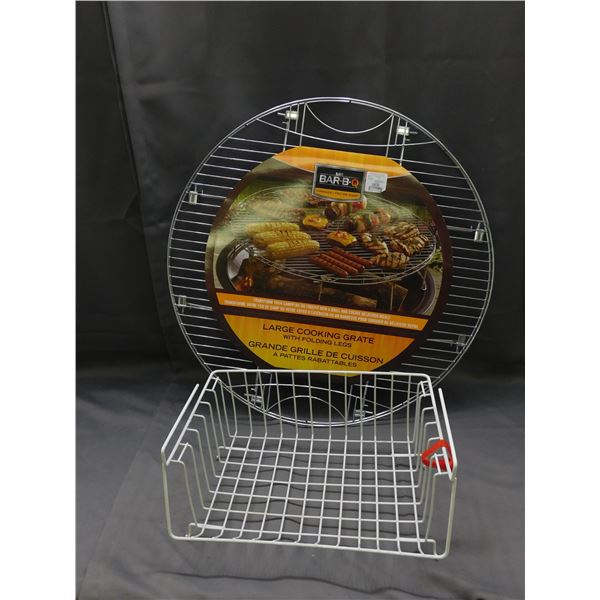 LARGE Cooking Grate with Folding Legs & Dish Dryer Rack
