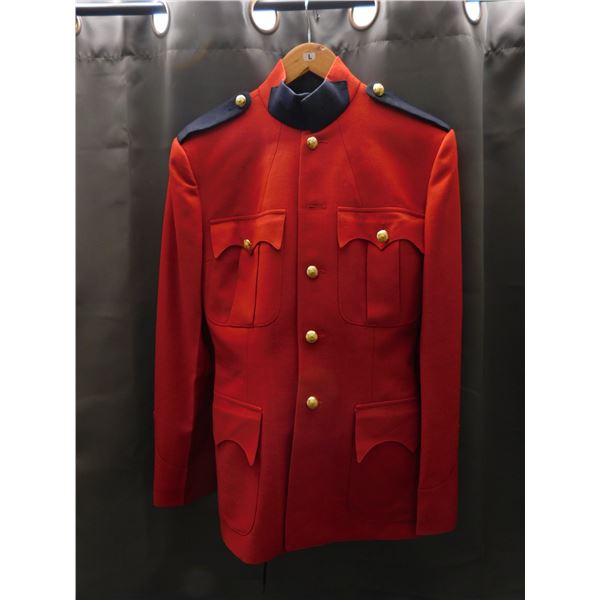 Vintage Size L RCMP Scarlet Women's Red Button-Up Uniform with Pants