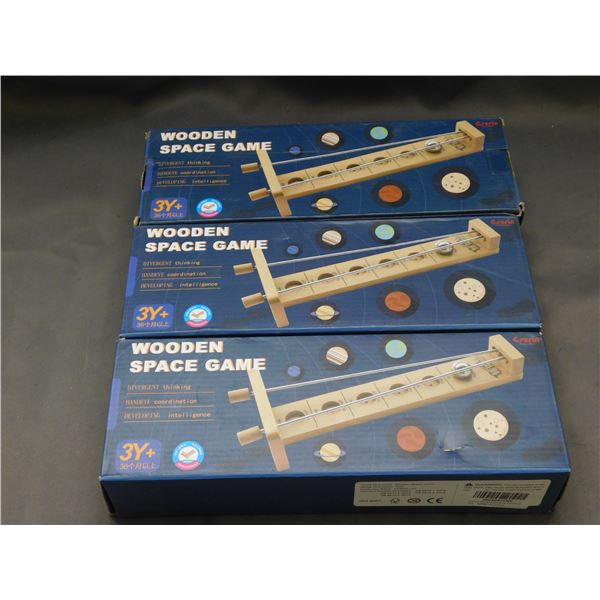 3pc Wood Space Game NEW