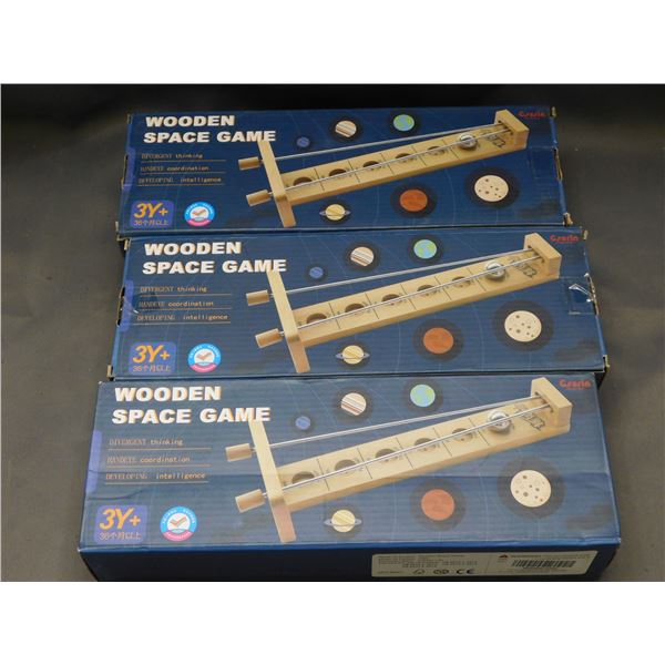 3pc Wood Space Game NEW