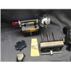 Image 3 : Lot of Assorted Duracell Flashlight, Kuny's Knee Pads, Door Wedge, 3-Wheel Movers, Vice, Breaker