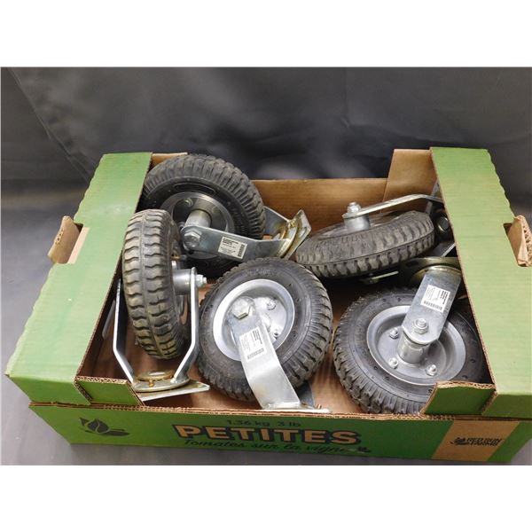 Lot of 8" Pneumatic Swivel Caster Wheels