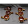 Image 1 : Lot of 6 French Onion Soup Bowls Baking Crocks