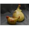 Image 2 : Pair of Ceramic Pottery Roosters Bulbous