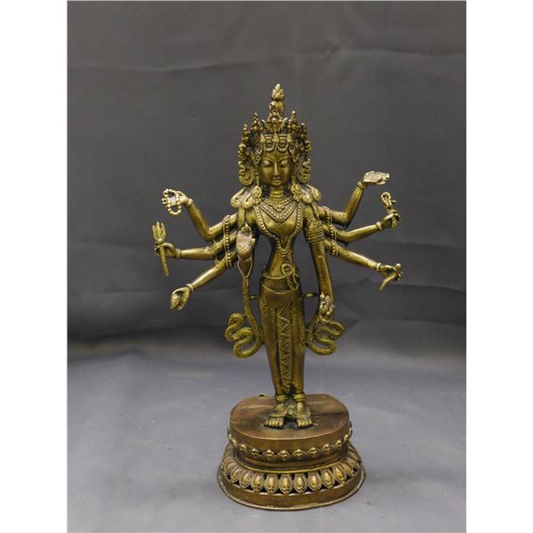Indian Brass Shiva Statue 16" Buddhist