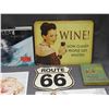 Image 2 : Tin Marilyn Monroe and James Jean Signs, Wine Sign, Route 66, Vintage Book, Star Wars Calendar
