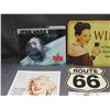 Image 3 : Tin Marilyn Monroe and James Jean Signs, Wine Sign, Route 66, Vintage Book, Star Wars Calendar