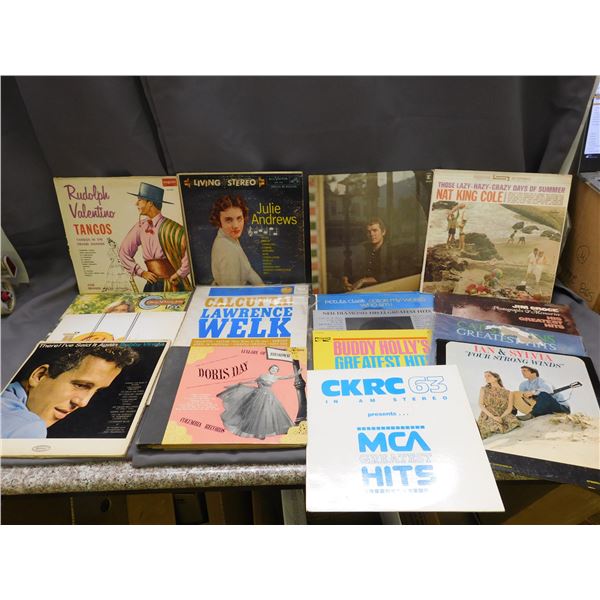 Lot of 16 Vintage Records Singer Songwriter, Folk, Easy Listening