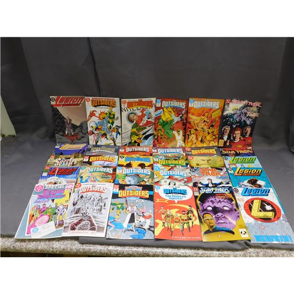 Lot of 30 Comic Books The Outsiders, Star Trek, Legion
