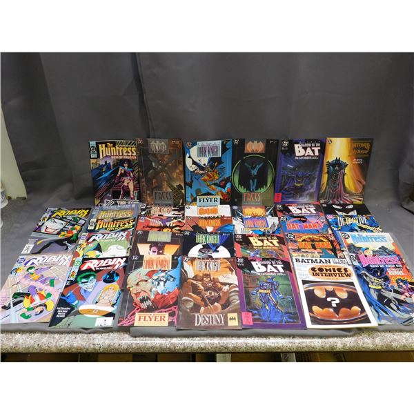 Lot of 32 DC Comic Books Batman, Shadow of the Bat, Robin, The Huntress, Dark Knight, etc