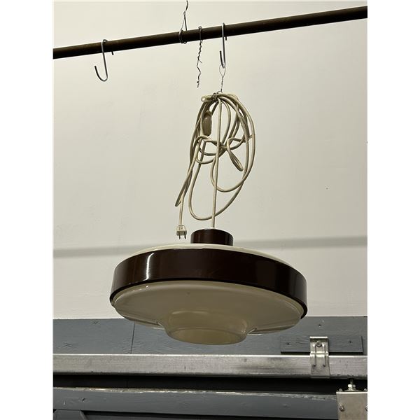 vintage UFO Saucer Corded Hanging Swag Lamp MCM
