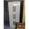 Image 3 : Lot of 3 Framed Art Prints Long Rectangular Paper Craft, Etchings