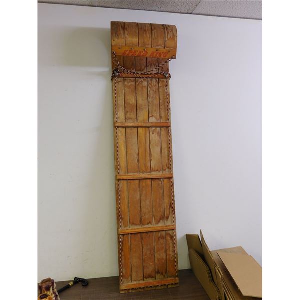 Vintage 'Speed King' Wooden 4 Person Sled