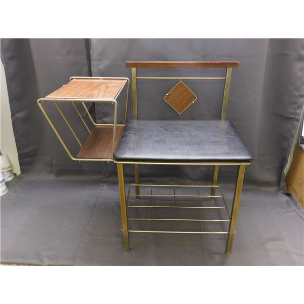 Vintage MCM Jet Metal Products Ltd Telephone Table