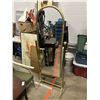 Image 1 : Vintage MCM Gold Trim Oval Floor Standing Mirror *as is*
