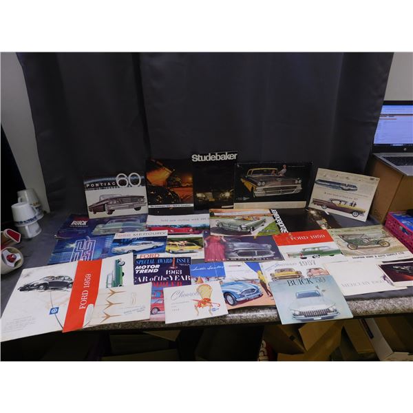 Large lot of Automotive Car Brochures 1950s 60s 70s