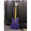 Image 8 : Purple Electric Bass w Case FenderTelecaster Guitar Style Handmade?