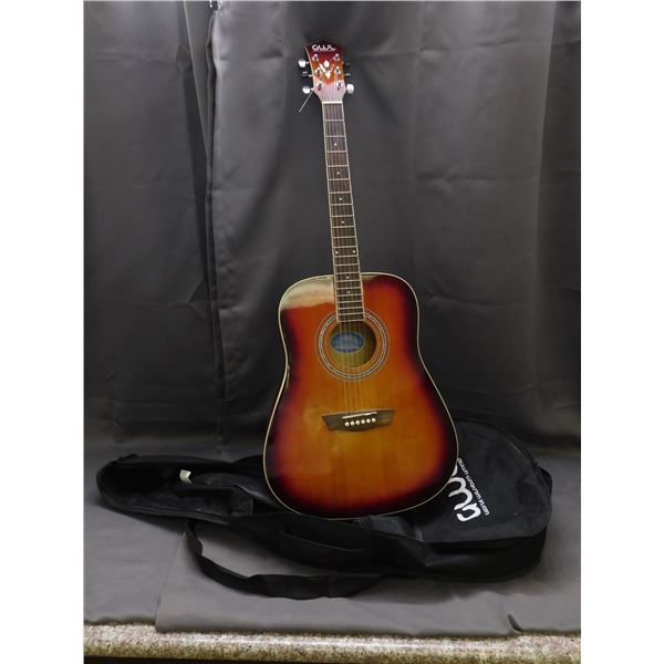George Washburn Model GWLAGPAKRDSB Acoustic Guitar w Bag