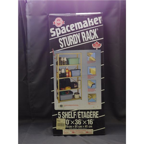Spacemaker Sturdy Rack 5 Shelf Storage Rack NOS