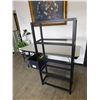 Image 1 : Wood & Glass Shelving Unit with 5 Shelves