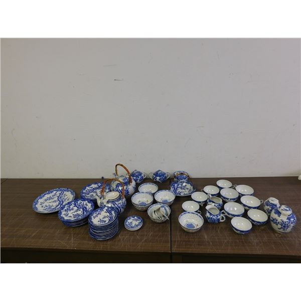 LARGE Lot of Blue & White China Dining & Tea Service Pieces