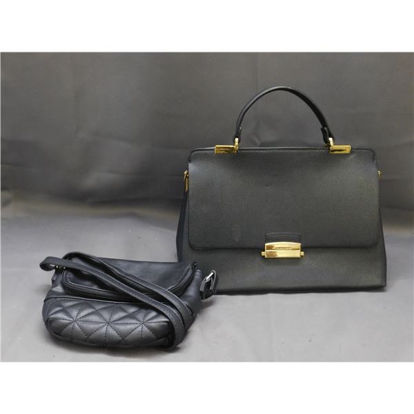 Pair of Black Women's Purses Crossbody and Tote