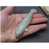 Image 10 : Signed and Dated Inuit Artist Soapstone Indigenous Sculptures Narwhals, Figure, Bone Base, Accessory