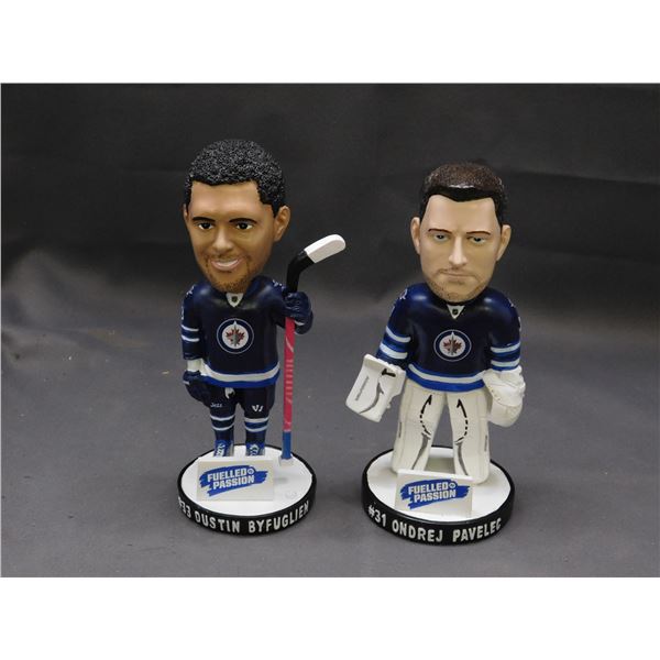 Pair of Winnipeg Jets Bobbleheads Byfuglien and Pavelec