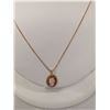 Image 1 : 14k Cameo Pendant and 14k Gold Chain