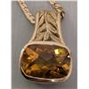Image 4 : 10k Gold Citrine Pendant with 10k Chain