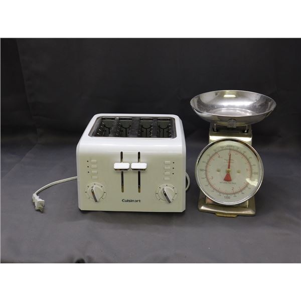 Lot of 2 Cuisineart 4-Piece Toaster & 2kg x 10g Kitchen Scale