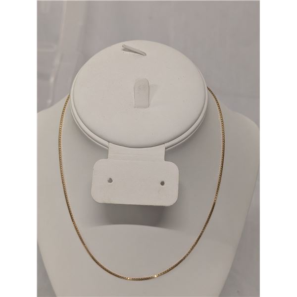 15" 10k Gold Box Link Chain 4 grams