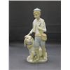 Image 1 : Vintage Porcelain Made in Spain Dog Walking Boy *damage*