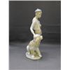 Image 4 : Vintage Porcelain Made in Spain Dog Walking Boy *damage*