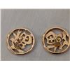 Image 3 : 14k Gold Stud Chinese Character Earrings 4.5 grams