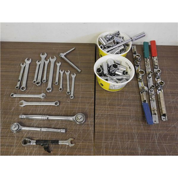Assorted Sockets and Wrenches Various Sizes