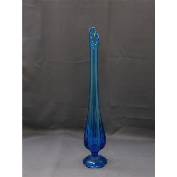 Art Glass Swung Glass Blue Vase 22"