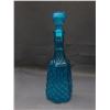Image 1 : Vintage Blue Turquoise Decanter 14"
