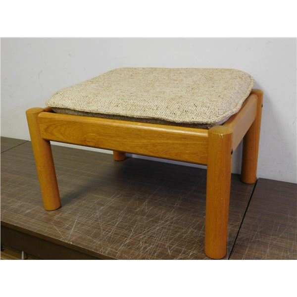 Vintage Domino Denmark Teak MCM Ottoman Stool