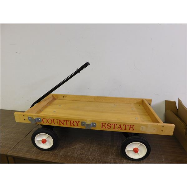 Country Estate Rolling Pull Cart 4 Wheels