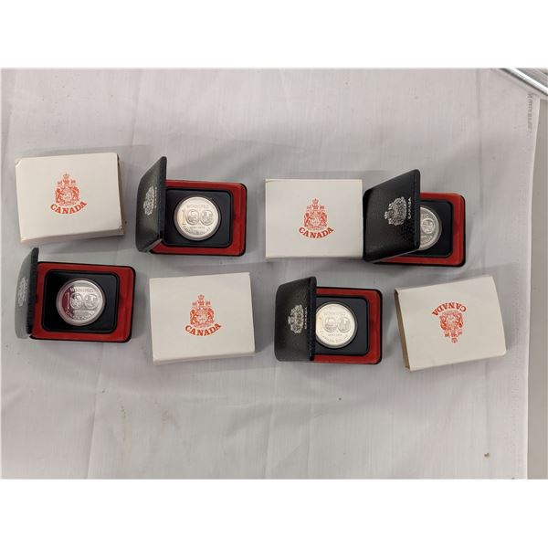 Lot of 4 1874-1974 Winnipeg 100 50% Silver Dollars