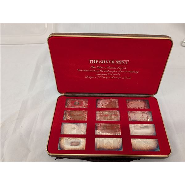 The Silver Mint Silver Nations Ingots Set of 12 20 Grams Each