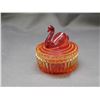Image 2 : Glass Powder Trinket Dish Swan-Shaped circa 1970s