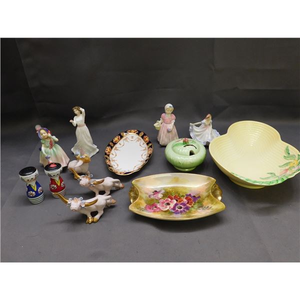 Lot of 13pcs of Assorted Porcelain , China, Serving Dish, Trinket Dishes, Figurines